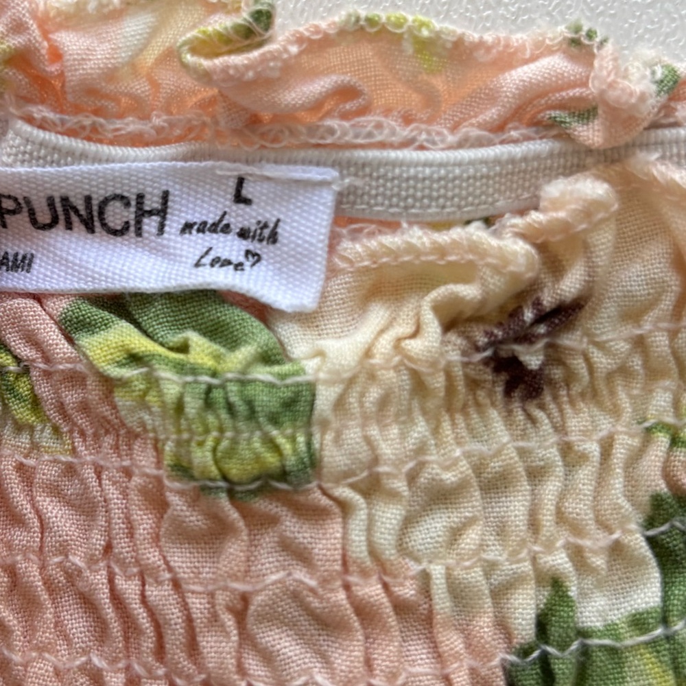 Kiwi + Punch Miami large smocked floral tiered sundress dress multicolor prairie - Picture 4 of 11